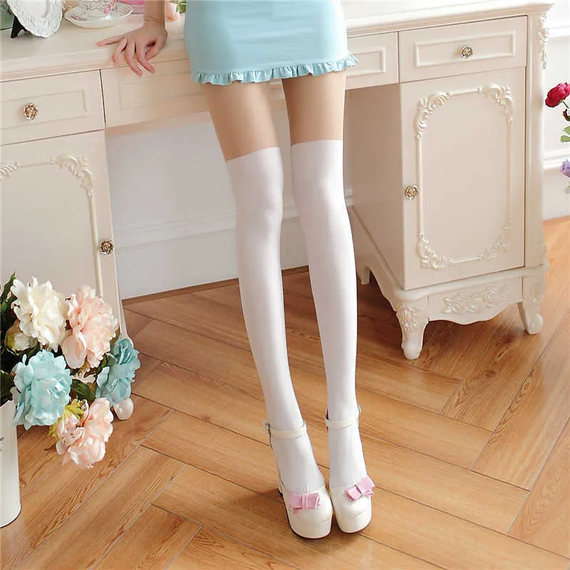 Princess White Ballet Tights With Double Stripe Sheer And
