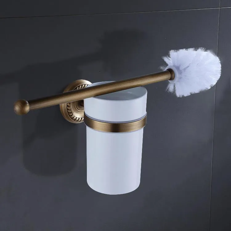 فرش المرحاض حاملي الشركة المصنعة جودة تويست العتيقة على الطراز الأوروبي فرشاة الحمام قلادة نحاسية
