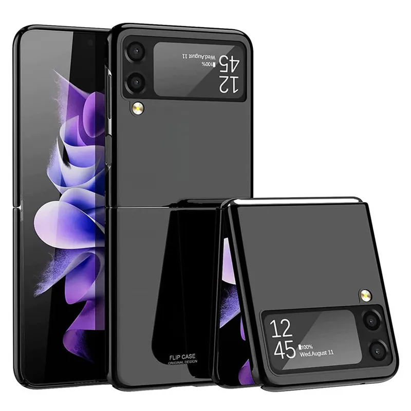 Pour Samsung Galaxy Z Flip 3 5G Étuis Ultra Minces Housse de Protection Pliante en PC Dur