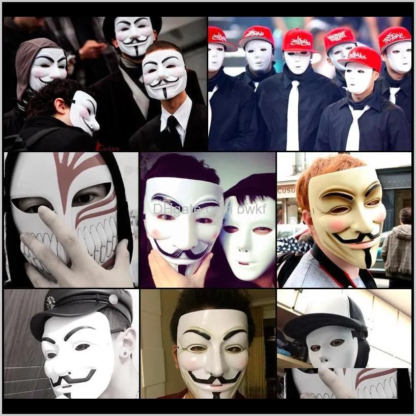 1pcs party masks v for vendetta mask anonymous guy fawkes fancy cosplay accessory halloween party masks