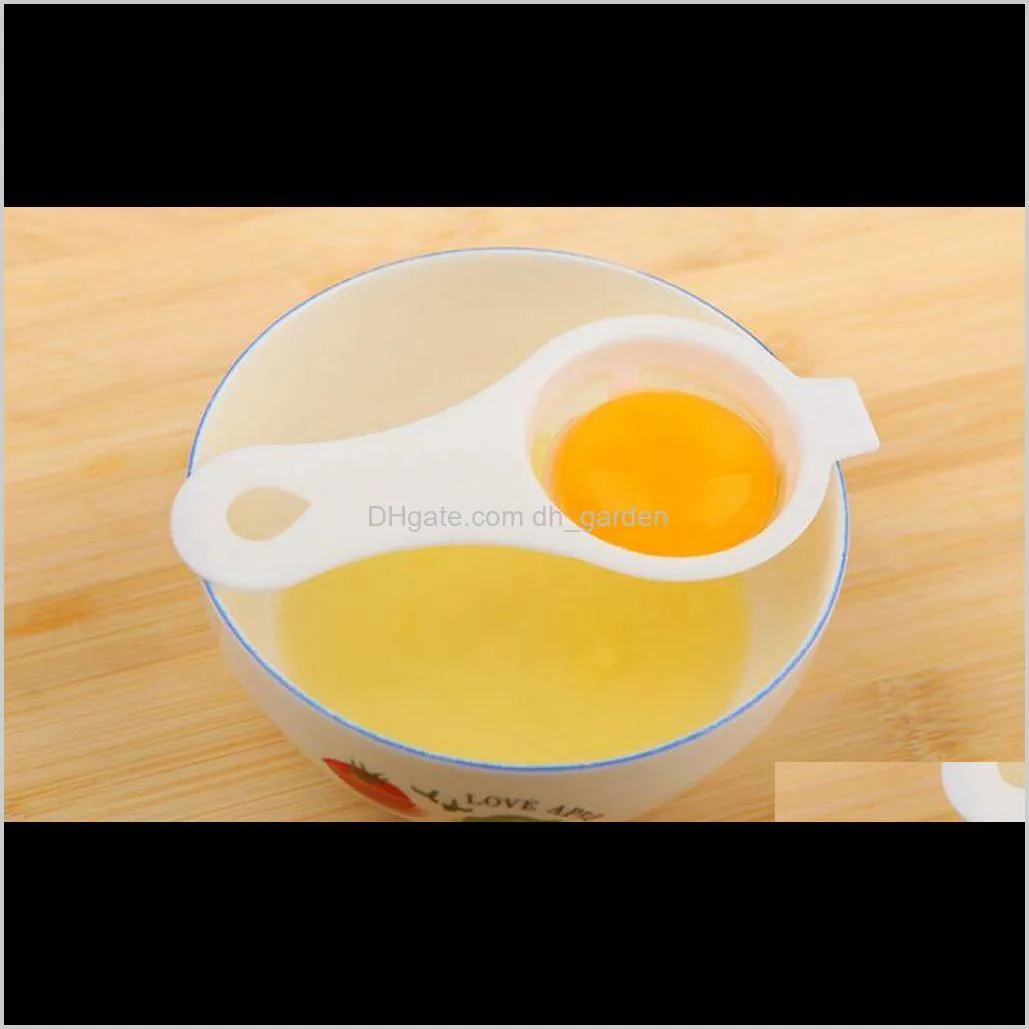 kitchen white egg separator sifting gadget plastic filter sieve divider holder egg separator