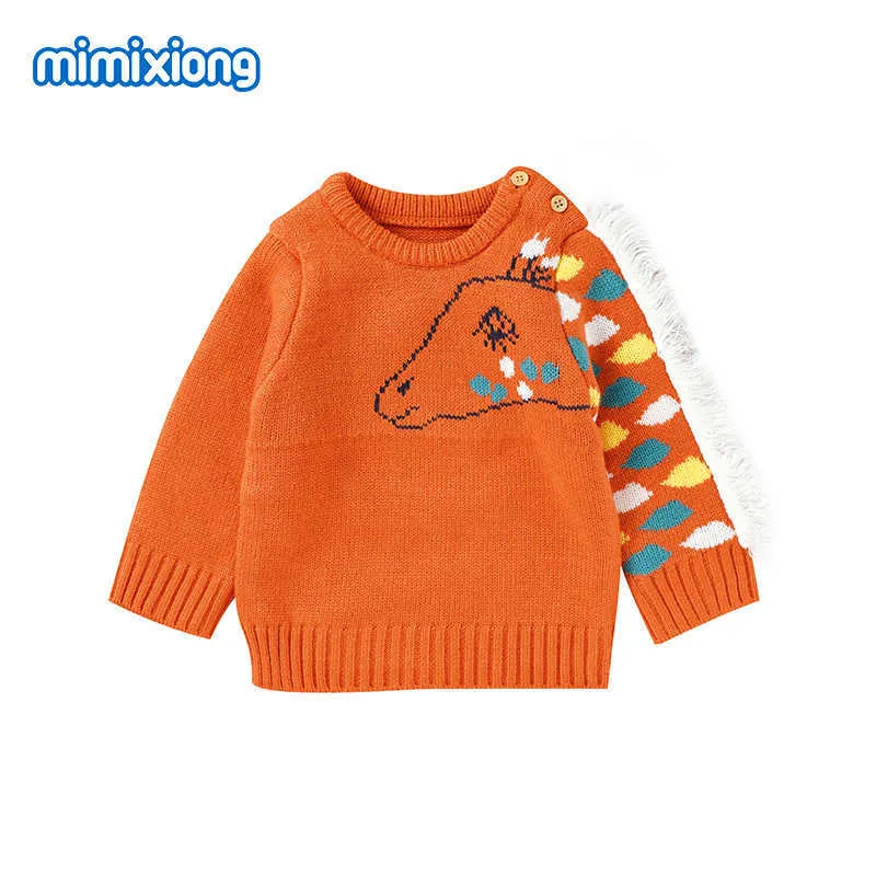 Baby Tröjor Kläder Höst Casual O Neck Långärmad Nyfödd Boys Girls Jumpers Toppar Vinter OuterWear Toddler Spädbarn Knitwear Y1024