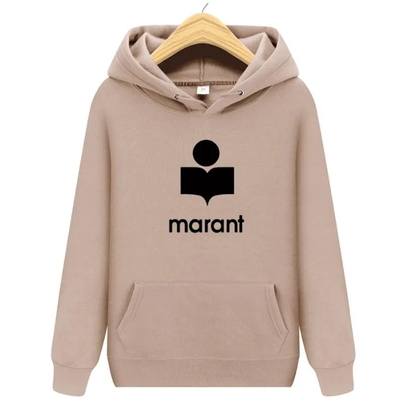 2024SS Hoodies Sweatshirts Sweats Sweats Femmes Unisexe Couple Marant Streetwear Casual Hooded Loose Pillovers Tracksuis Tops Female Sweat à capuche surdimensionnée