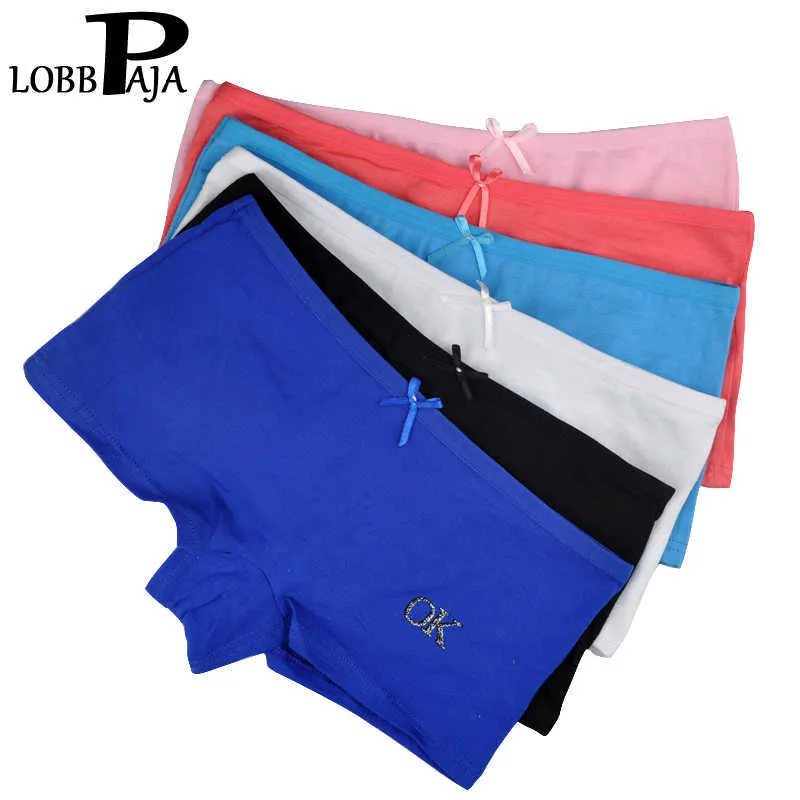 Lobbpaja Lot 6 PCS女性の下着の女性の綿のパンティーボクサーショートパンツBOYSHORTSパンツレディース女性のためのランジェリーのためのランジェリーのためのLangeie SH190827