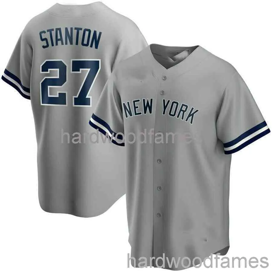 カスタムGiancarlo Stanton＃27ジャージステッチ男性女性青少年子供野球ジャージXS-6XL