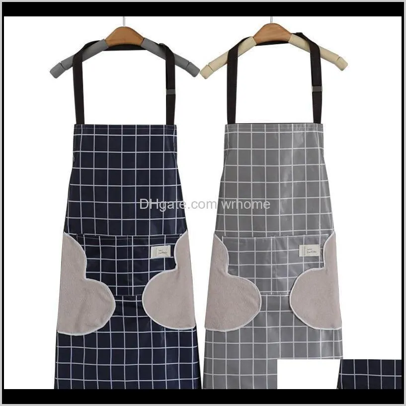 Textiles & Gardenwaterproof Polyester 1Pcs Striped Apron Woman Adult Bibs Home Cooking Baking Coffee Shop Cleaning Aprons Kitchen Aessory Dro