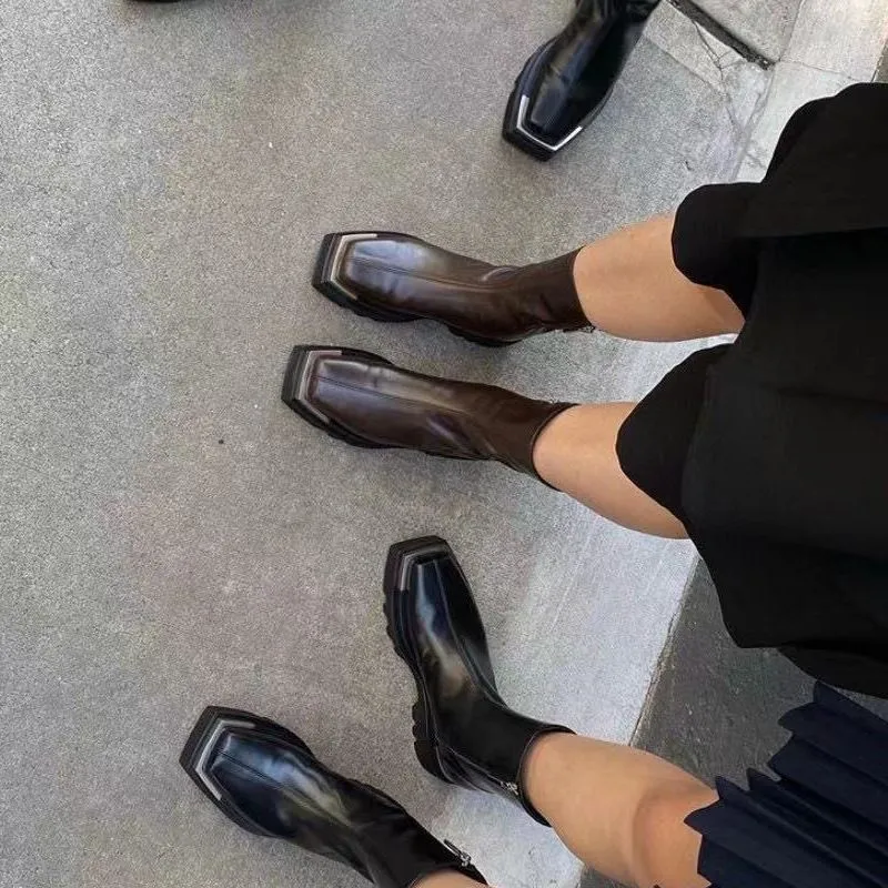 Western claire hotsell leather ankle boots