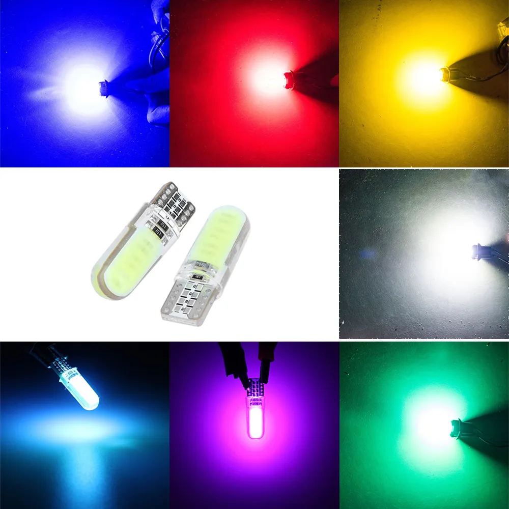 500ピース/ロット卸売12LED W5W T10 194 168穂軸LED駐車場電球自動くさびクリアランスランプシリカの明るいライセンスライトの電球