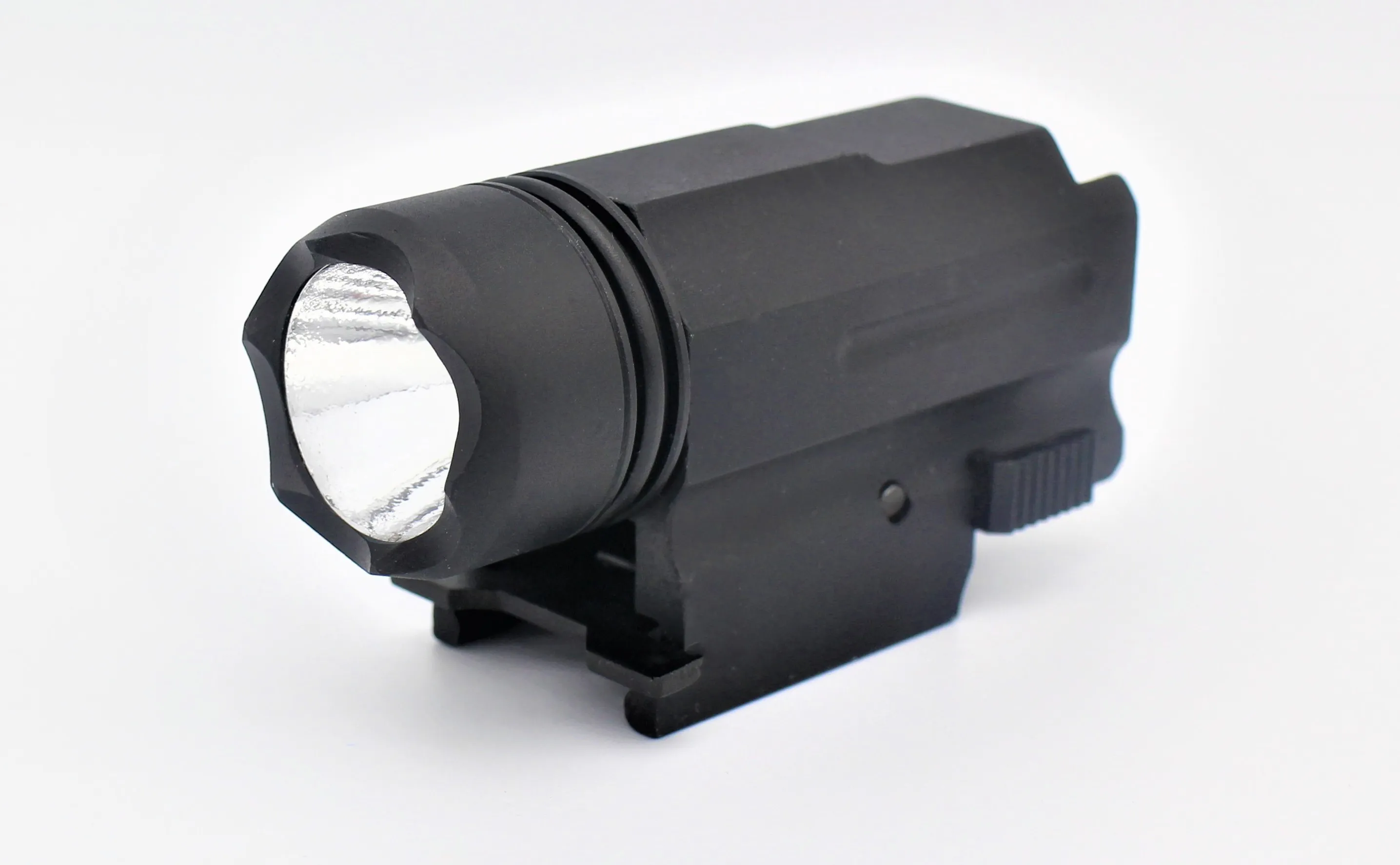 전술 손전등 LED 방수 라이플 컴팩트 위버 레일 무기 마운트 무료 토치