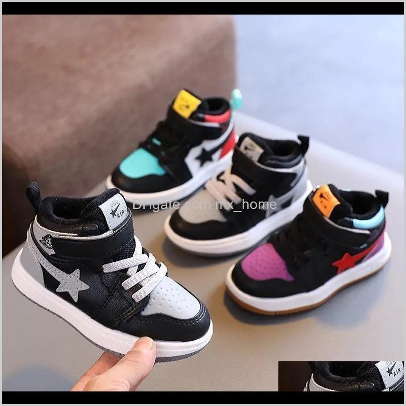 kids fashion high-top sneakers for boys girls shoes breathable sports running shoes lightweight children casual walking shoes 201116
