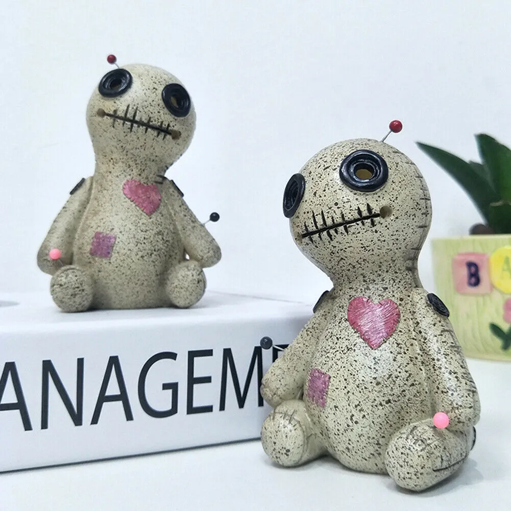 New Craft Cartoon Sprayable Voodoo Doll Cone Incense Burner Resin Censer Cursed Dolls Desktop Ornament Handmade Crafts Gifts