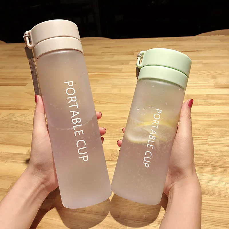 Large Capacity Sports Tumblers Frosted Plastic Water Cup Outdoor Portable Mug wholesale