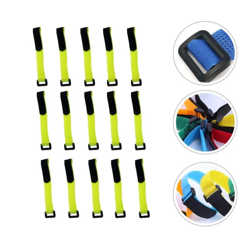 Bike Handlebars &Components 15pcs Practical Sticky Straps Hook And Loop Tape Cable Management