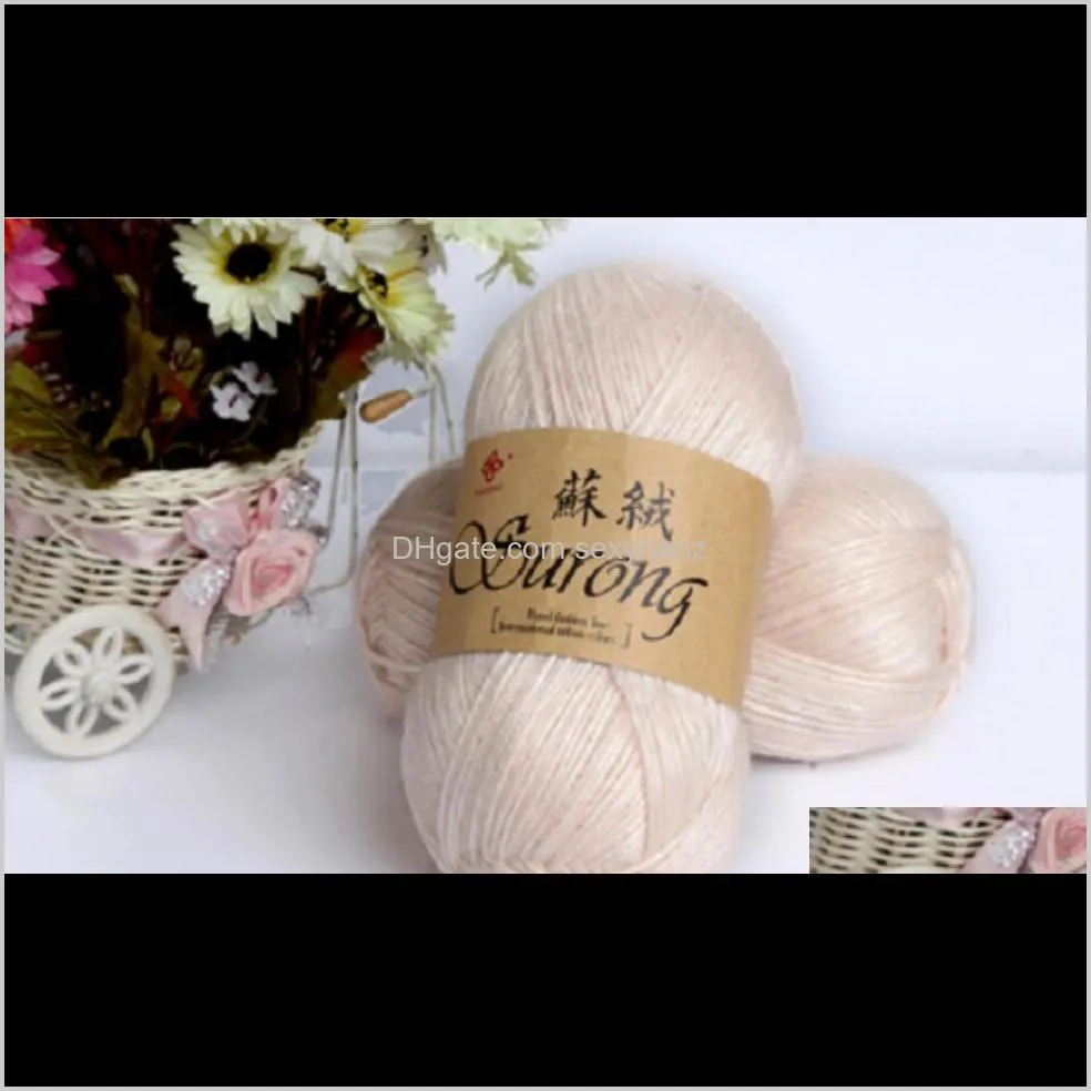 100g/ball silk cotton knitting yarn crochet needlework thick wool thread yarn for hand knitting scarf sweater eco-friendly