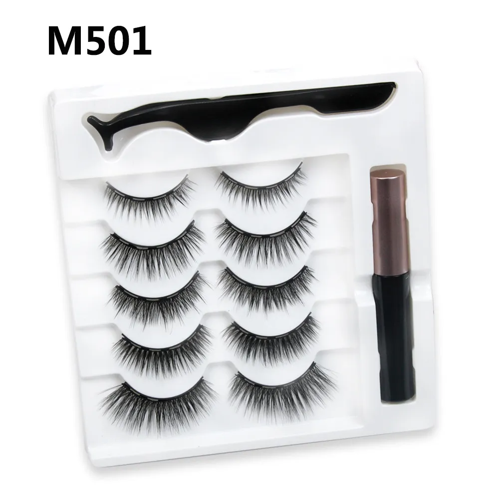 Invisible Magnetic Mink Eyelashes Magic make up Kits 3 Tubes Eyeliner Reusable False lashes 3D Natural Look Charming and Thickness Easy Wear No glue