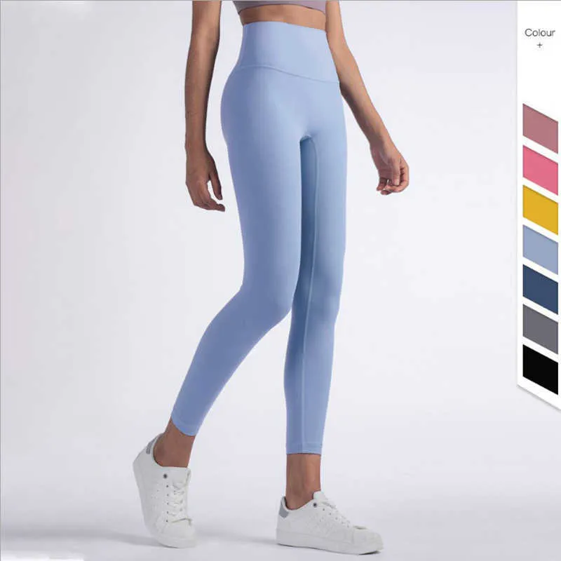 Vnazvnasi fitness kvinnlig full längd leggings 19 färger springa byxor bekväma och formfitting yoga byxor 210929