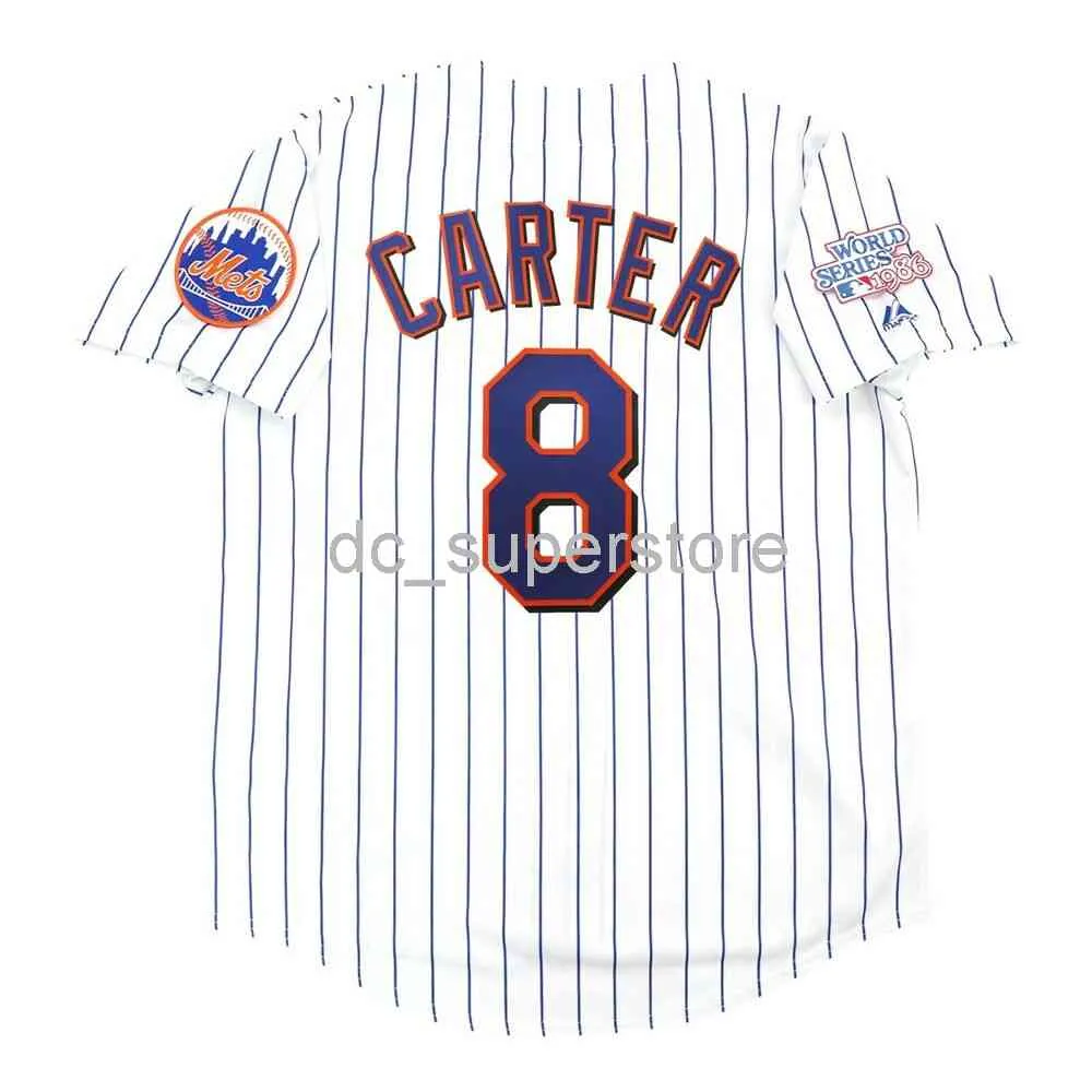 Cucito personalizzato Gary Carter New York 1986 World Series Home Bianco Jersey Uomo Donna Giovani Baseball Jersey XS-6XL