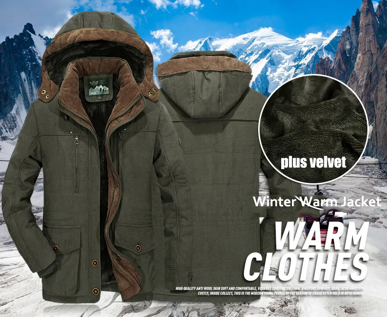 Mens 6XL Thick Fleece Winter Parka Windproof Detachable Hat Warm Casual Military Jacket Polyester 2024 From Bidalina 56.45 DHgate.Com