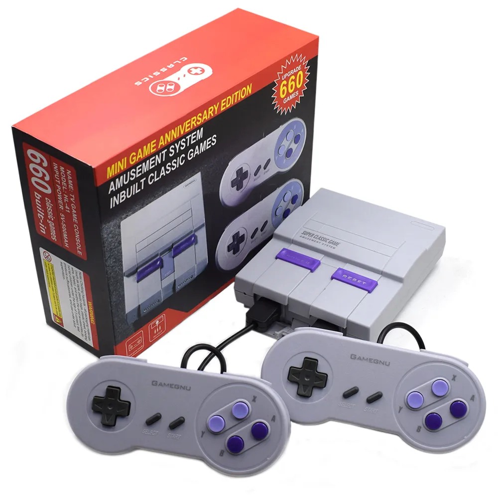 Super Classic SFC TV Handheld Mini Portable Game Players Консоли Развлекательная система для игровой консоли 660 NES SNES