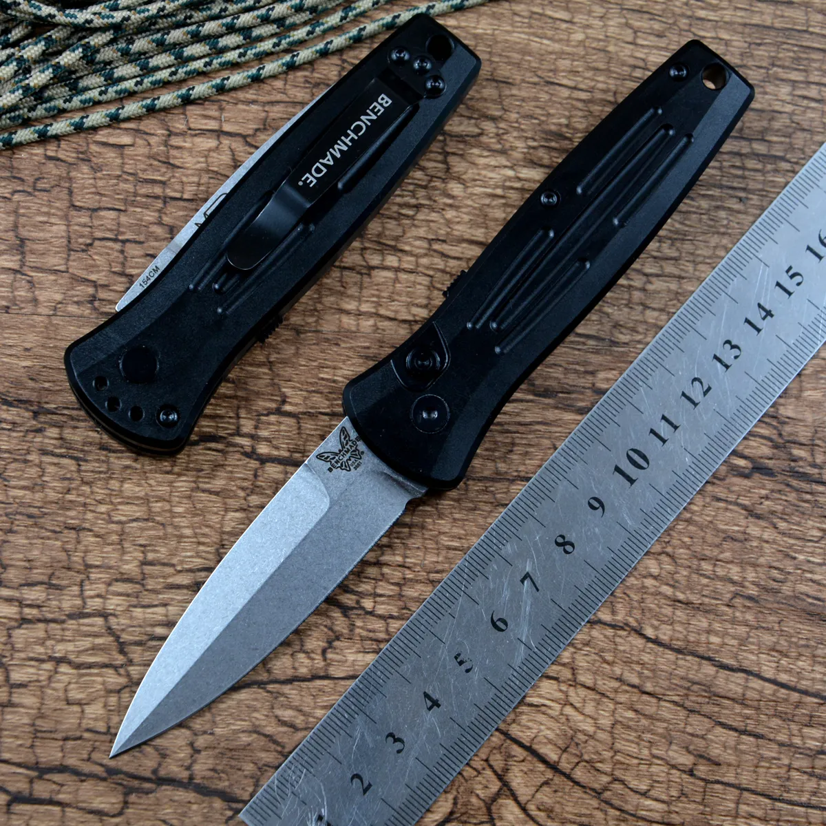 刺激ナイフ Benchmade 3551 自動自動 EDC 戦術サバイバルポケットナイフ 154 センチブレード T6061 アルミハンドル