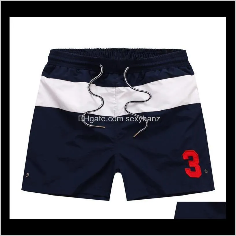 summer swimwear beach pants mens board shorts white men surf shorts small horse swim trunks casual sport shorts