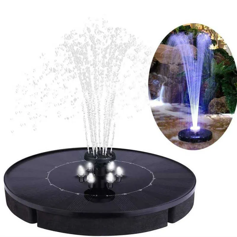Solar Fountain LED Light Fountain Waterfall Founta... - Vicedeal