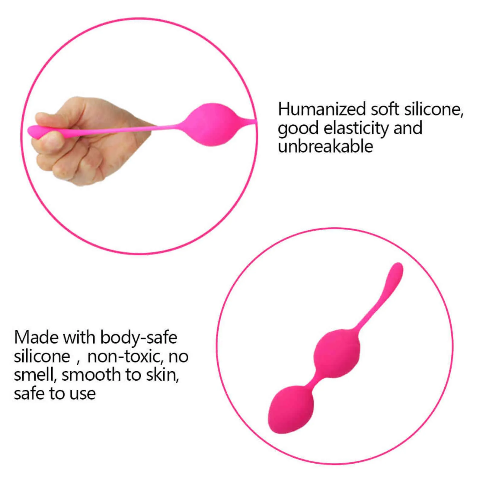 NXY Eggs Women Silicone Kegel Balls Ben Wa Ball Vaginal Egg Massager Control Tighten Exercise Adult Trainer Se_voghion.com