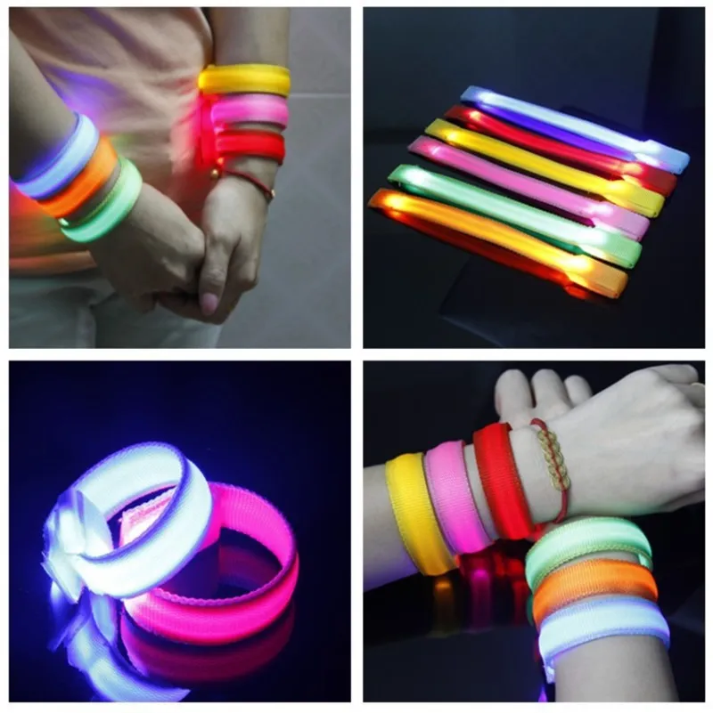 Outdoor sport nacht running armband led licht veiligheid riem arm been waarschuwing polsband fietsen fiets fiets feest luces bicicleta 619 x2