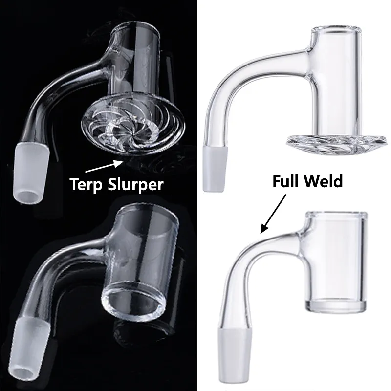 Banger à quartz entièrement soudé de qualité américaine, Terp Slurper, bord biseauté, sans soudure, vide pour bangs à eau en verre, plates-formes pétrolières, Dab Rig Bong