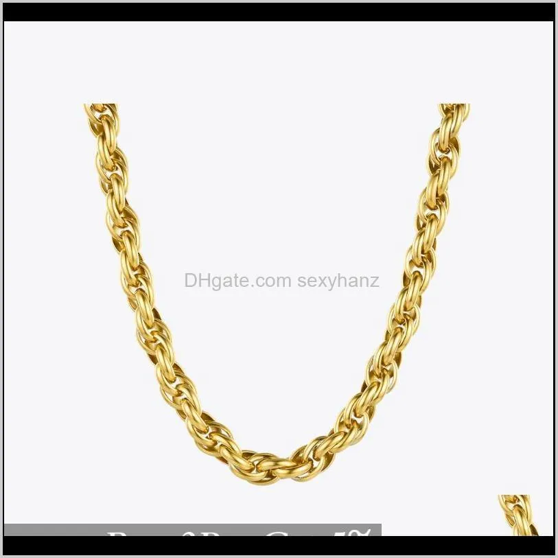 ENFASHION Twist Chunky Necklace Women Gold Color Stainless Steel Exaggeration Chain Choker Fashion Jewelry Gifts Collar P2031231