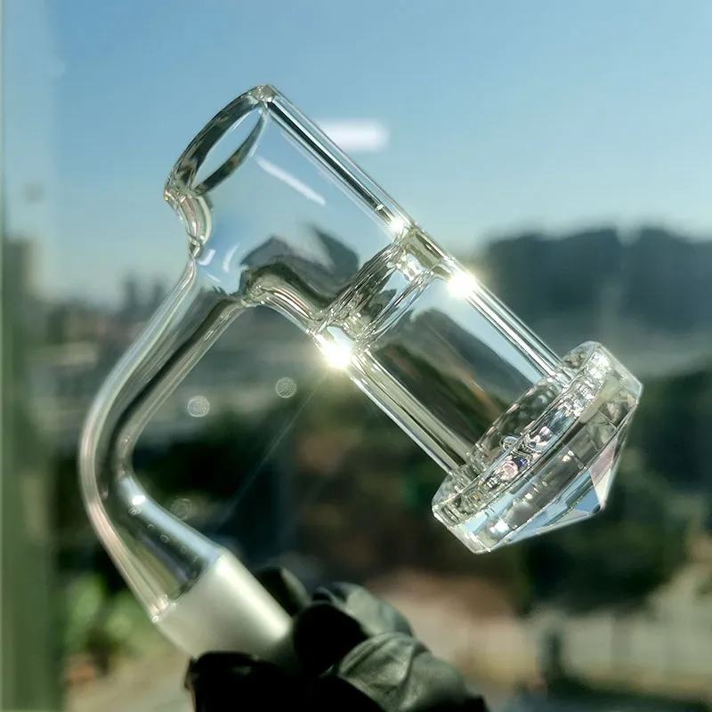 Full Weld Diamond/Facted Bottom Beveled Edge Smoking Terp Slurper Quartz Banger 2.5mm Wall 20mmOD Slurpers senza cuciture Chiodi per vetro Acqua Bong Dab Rigs