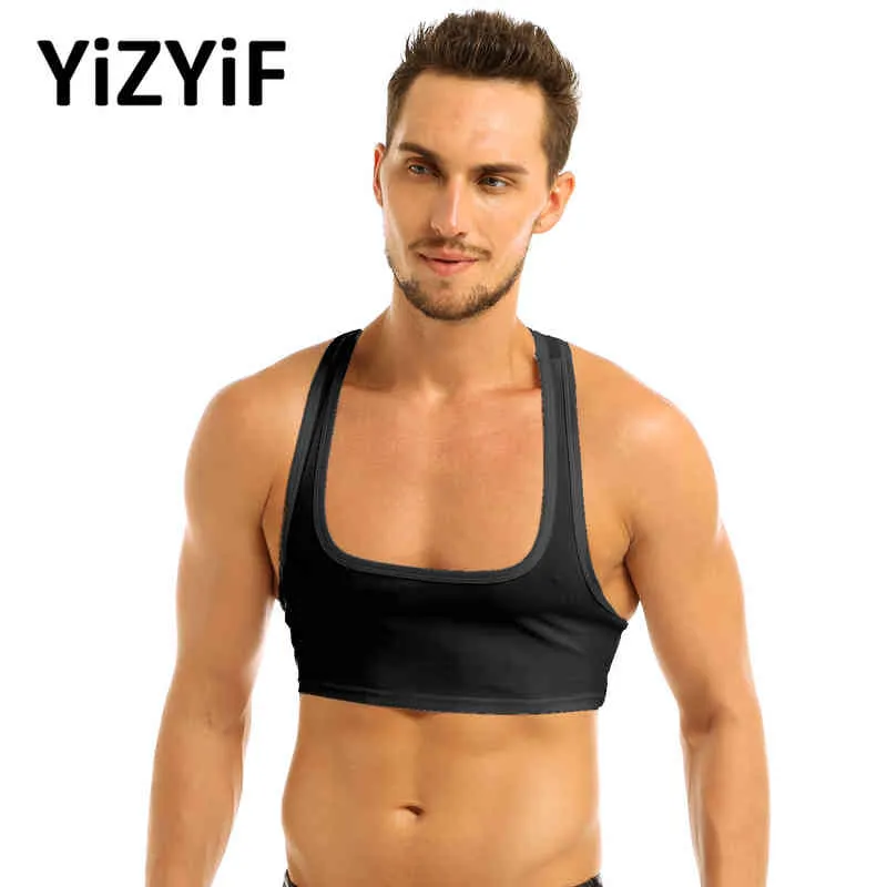  YiZYiF Men's Adult Sissy Bra Top Jockstrap Micro Thong