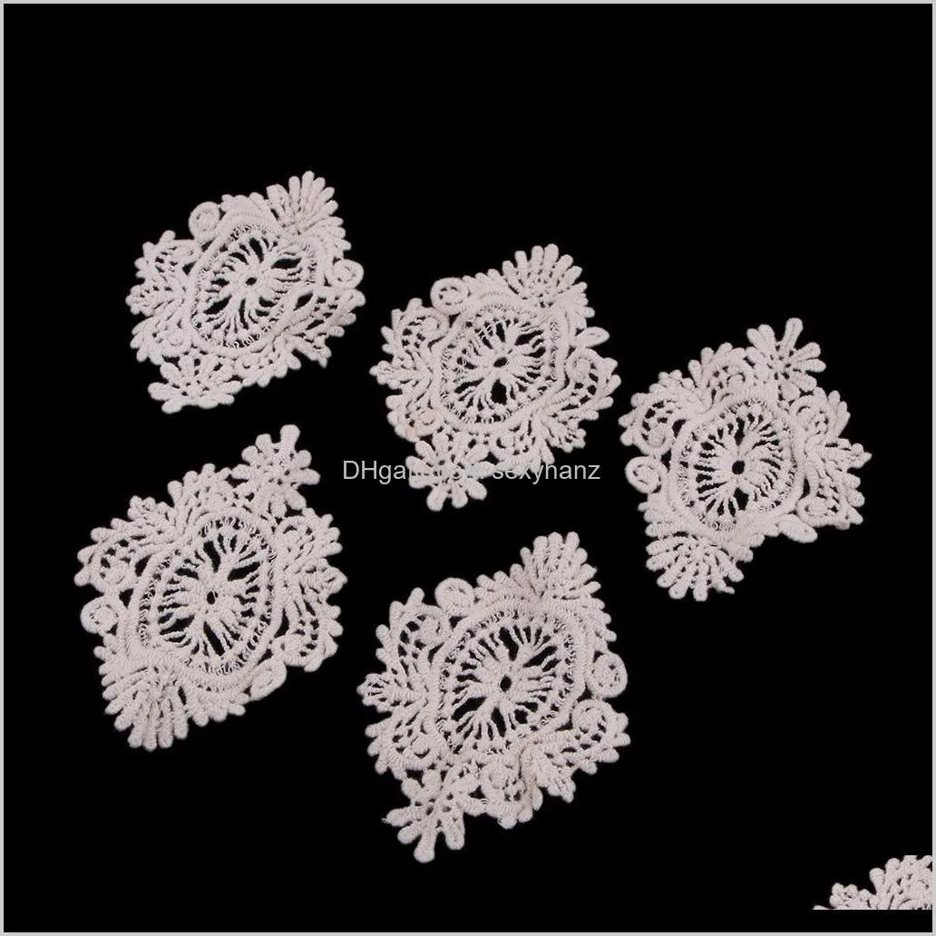 5 pieces rhombic embroidered flower patches sew on applique patches diy sewing crafts supplies