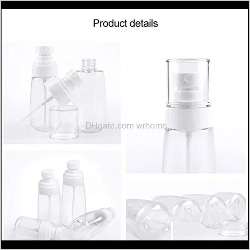 10 pcs portable refillable plastic fine mist perfume spray bottle transparent empty spray sprayer bottle, 100ml,transparent