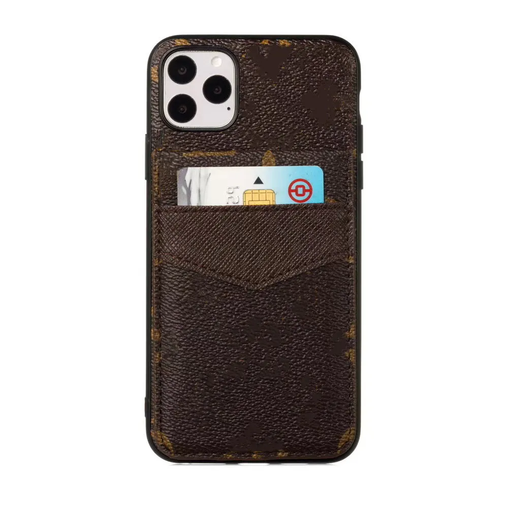 Leather Cell Phone Cases Card Pocket For  iphone 12promax xsmax xr Accessories Protector