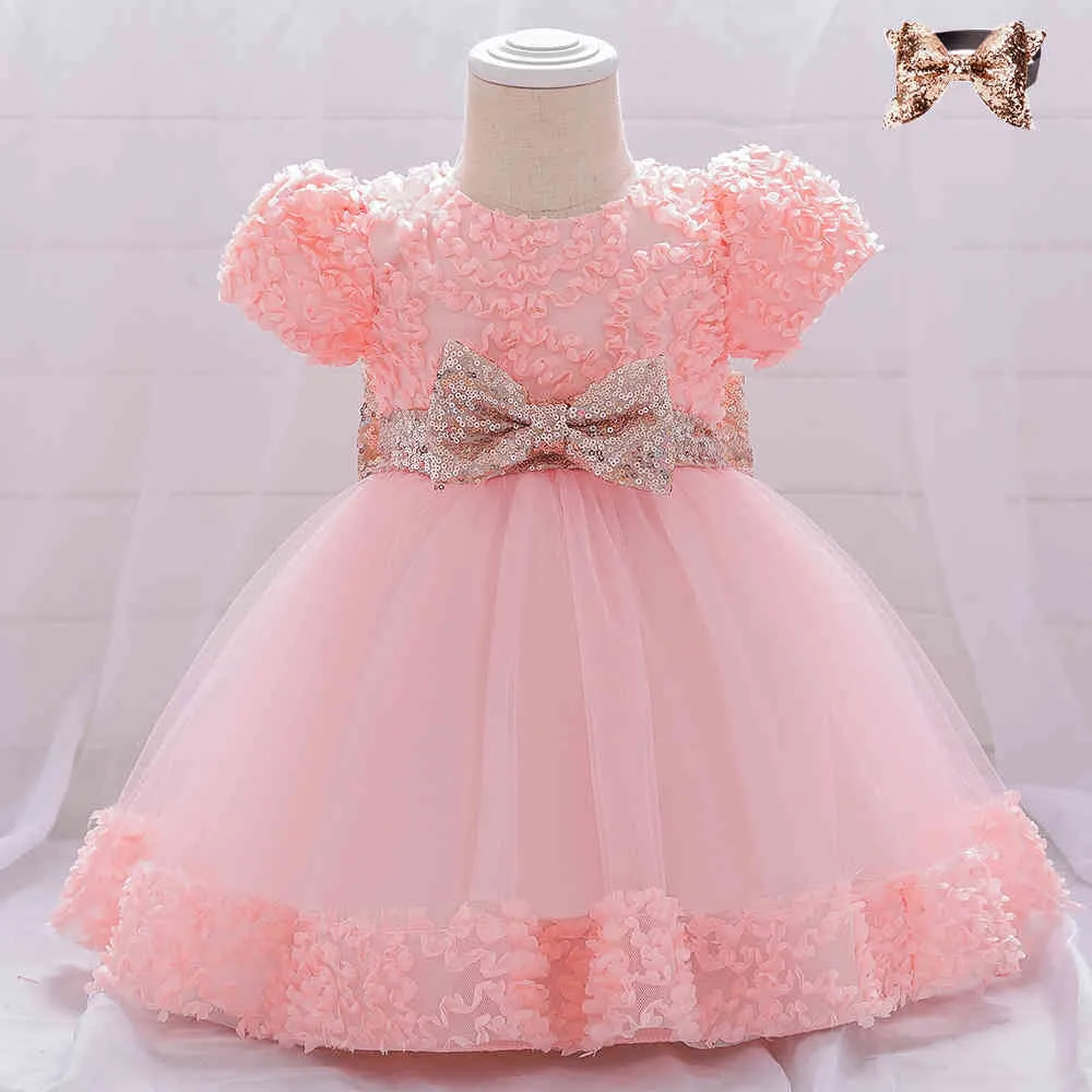Baby Girl Cekiny Sukienka Urodziny Boże Narodzenie Party Tapetowy Kostium Toddler Princess Rok 210515