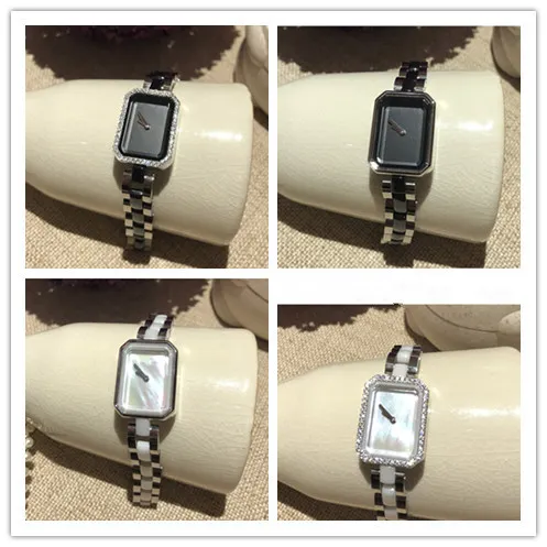 Moda donna orologio in ceramica fidanzato nero bianco madreperla conchiglia zircone cz premiere femminile orologi famoso orologio ragazzo amico di marca