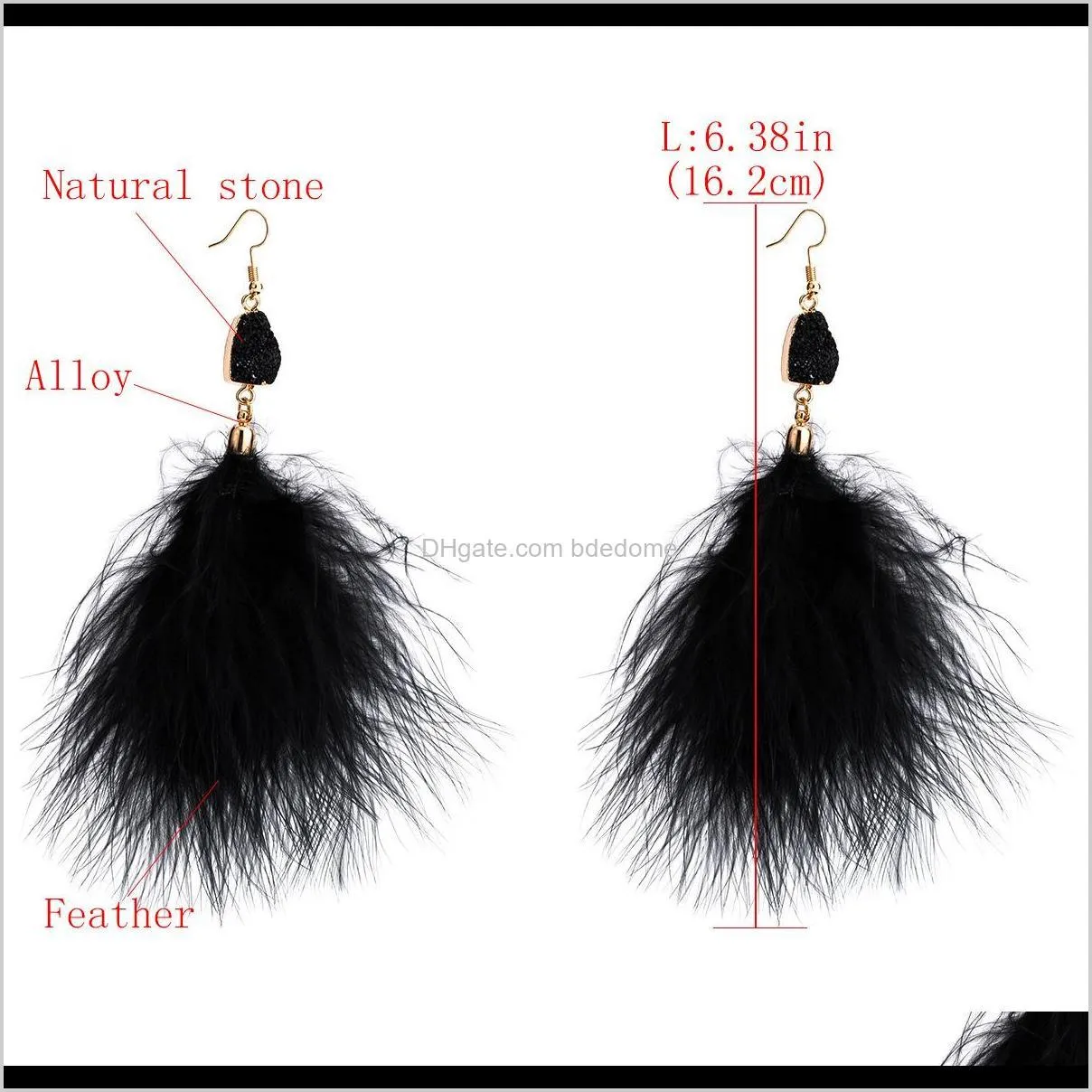 blingbling temperament feather earrings long fringed temperament earrings female autumn and winter models four colors to choose!