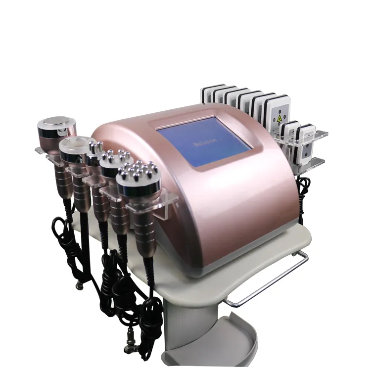 6 in 1 radiofrequentie ultrasone cavitatie lipolaser afslanken huid draai gewicht verlies salon schoonheid machine