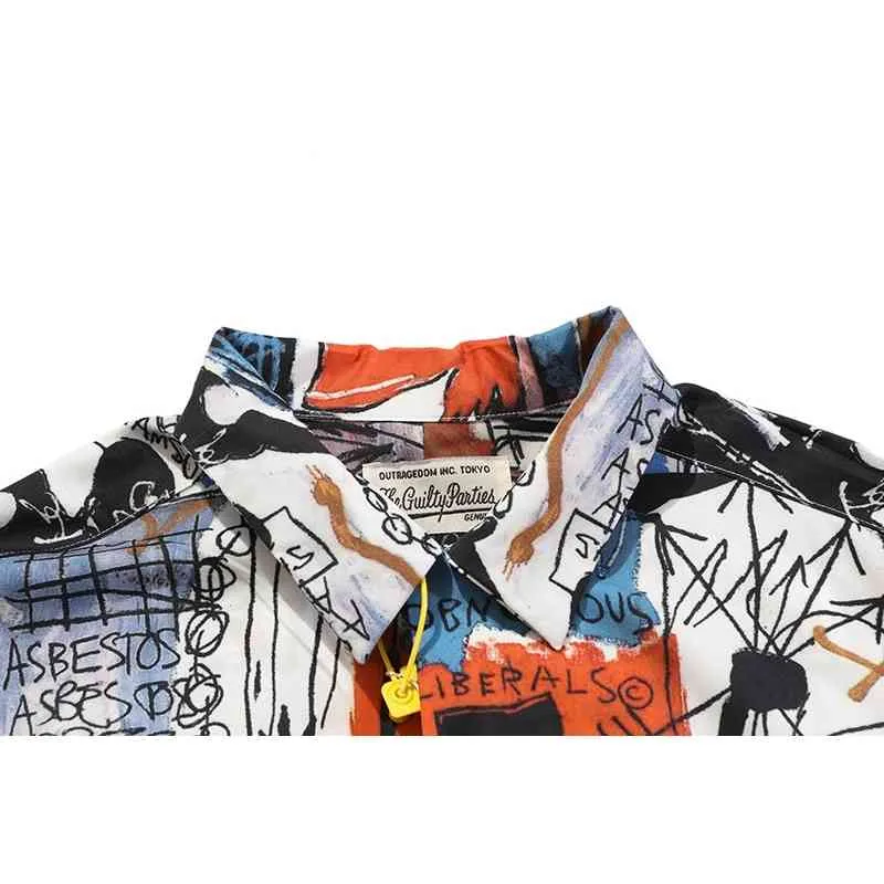 Wacko Maria 21SS Basquat HawaIIAN Hawaiian Graffiti Shirt