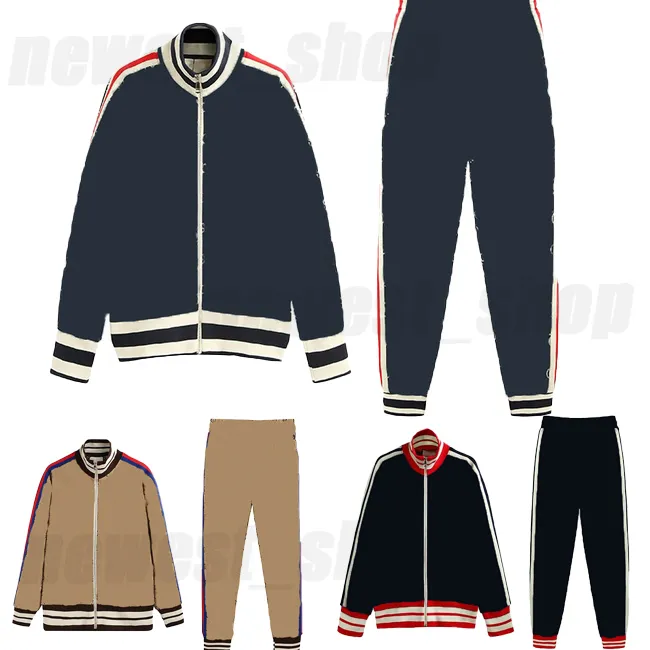 spring mens Designer luxury clothing Tracksuits classic Sets womens zipper letter Print Running Suits pants jacket