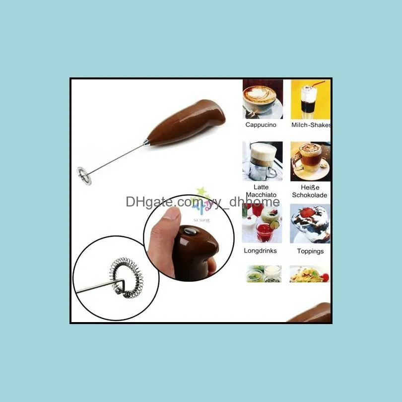 Factory price Kitchen tools baking eggs Electric Handle Coffee Milk Egg Beater Whisk Frother