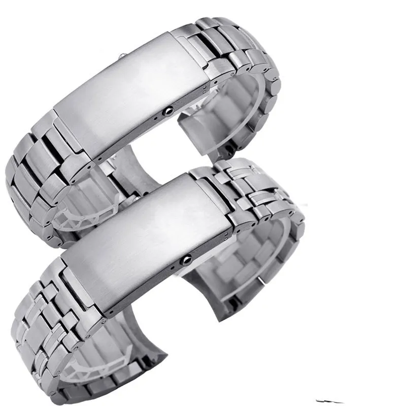 20mm 22mm Rostfritt Strålband Silvery Armband Byte Matel Bälte för Omega 007 Watch Tillbehör