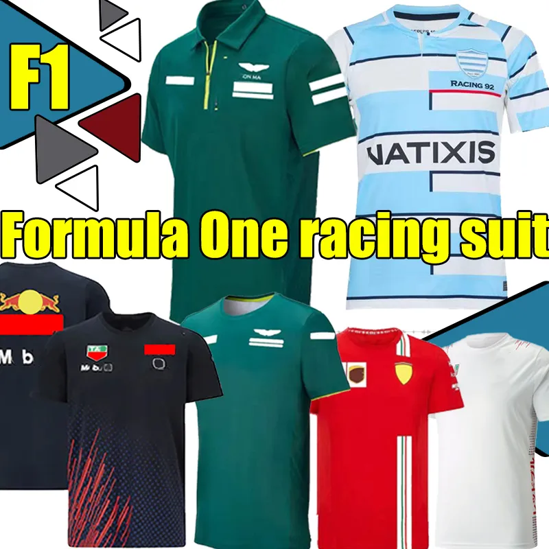 F1 Formula One Racing Suit Sets Araba Team Logo Fabrika Fabrikası Tekdüzen Polo Kısa Kollu T-Shirt Erkekler