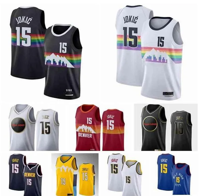 Maillot 2021 Michael 1 Porter Jr. Bol 10 Bol Nikola 15 Basketball Jokic Jamal 27 Maillots Murray Gary 14 Harris Mesh Paul 4 Millsap