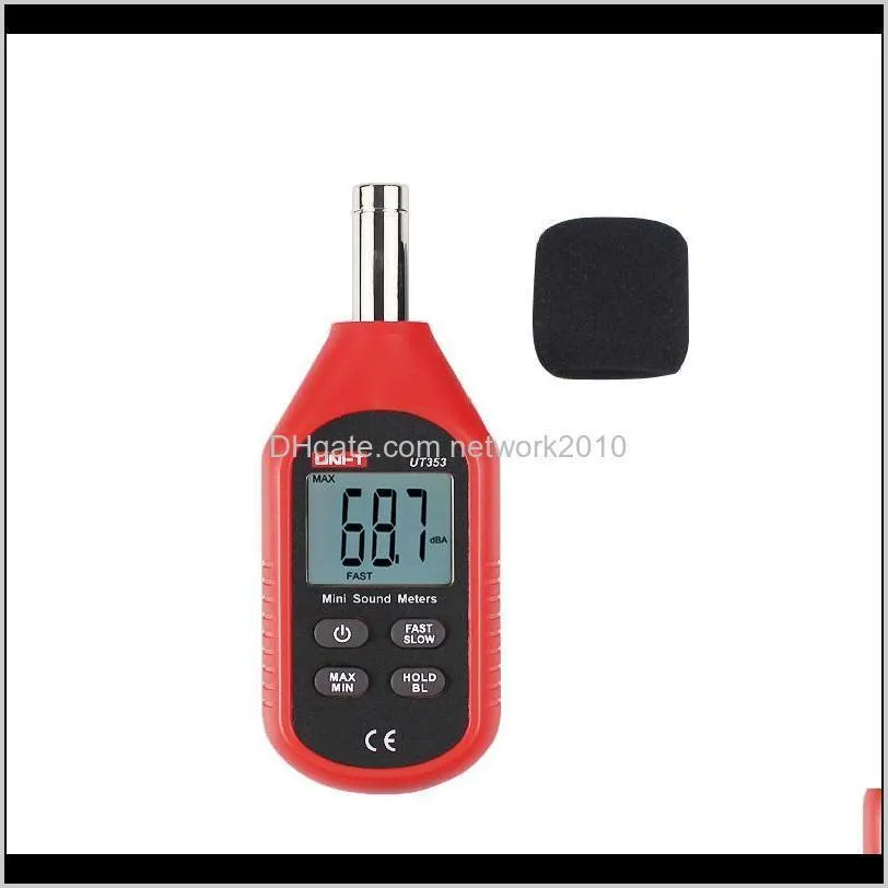 uni-t ut353 noise measuring instrument db meter 30~130db decibel monitoring indicator testers mini audio sound level meter decibel
