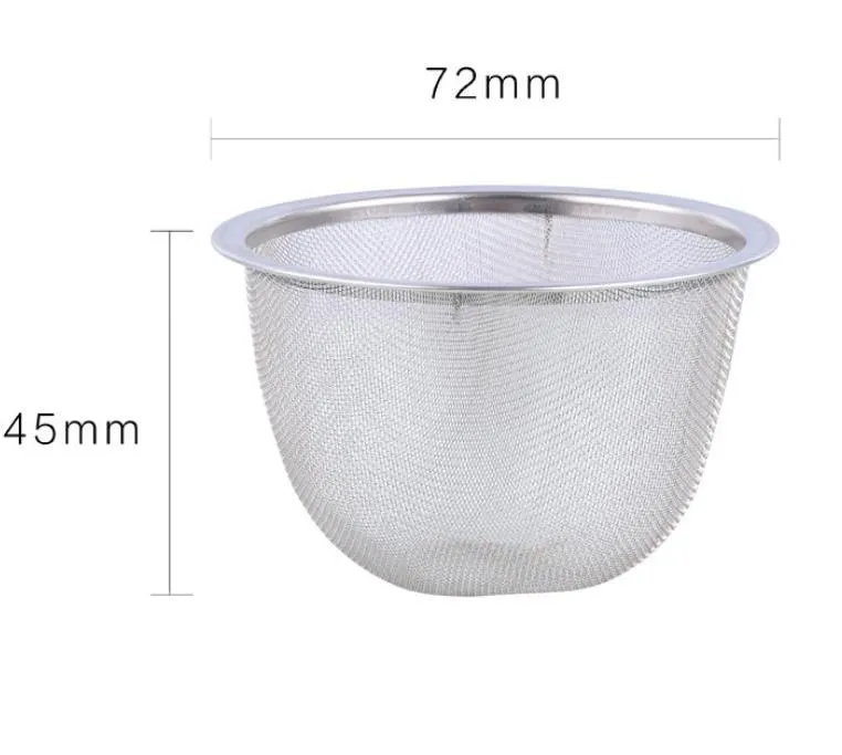 7.2cm Diamter Stainless Steel Metal Mesh Tea Infuser Reusable Tea Strainer Filter for Teapot Kitchen Tools SN2083