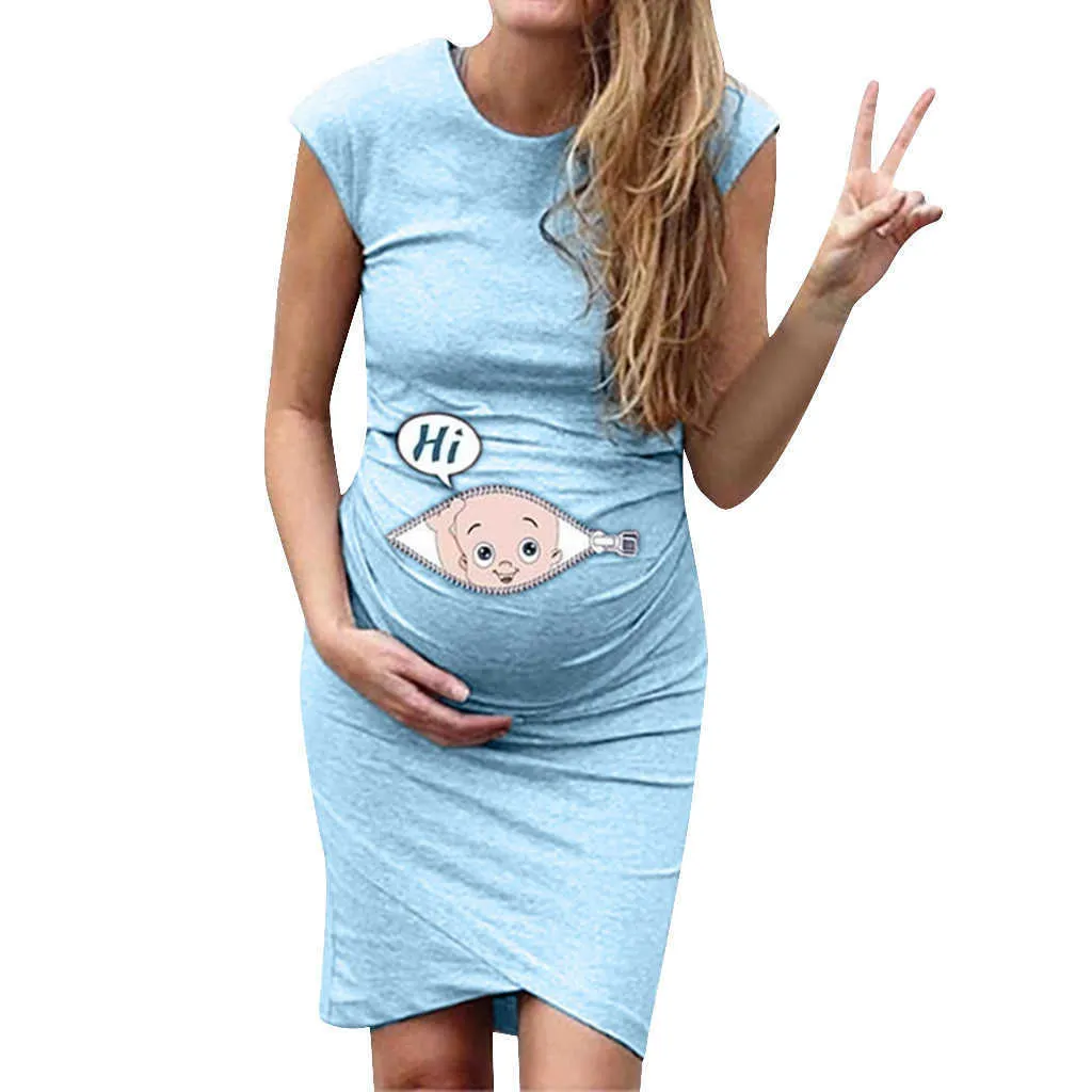 Pigiama di maternit estivo Camicia da notte Abito casual Parto Pigiama infermieristico Indumenti da notte per le donne incinte Per l allattamento al