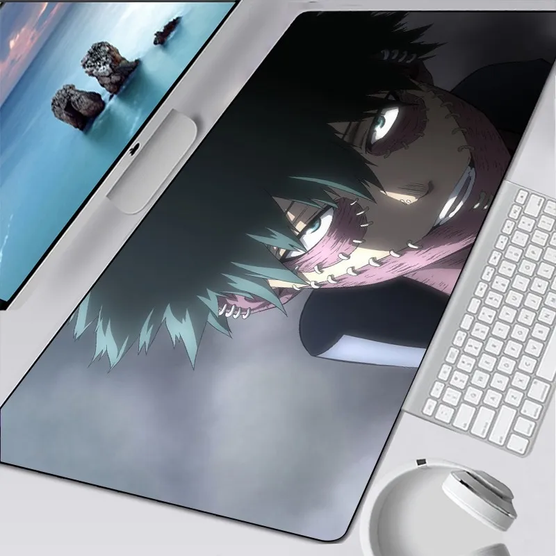 Anime toppkvalitet min hjälte akademi Deku naturgummi spelmousepad skrivbord matta stora musmatta tangentbord matta