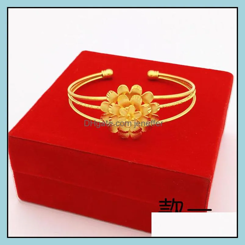 Luxury 24k Gold Color Ethiopian Jewelry Bangles for Women Dubai Ramadan Bangles&Bracelet African/Arab Weeding Jewelry Gifts Y1130